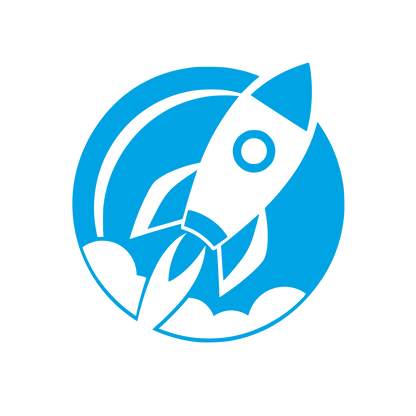 Rocket Launch Circle Logo #00a3e4