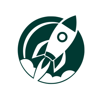 Rocket Launch Circle Logo #003932