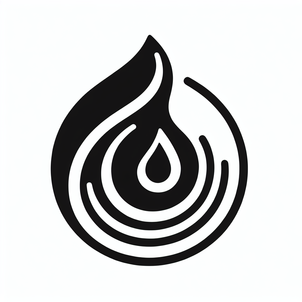 Flame and Drop Design Logo