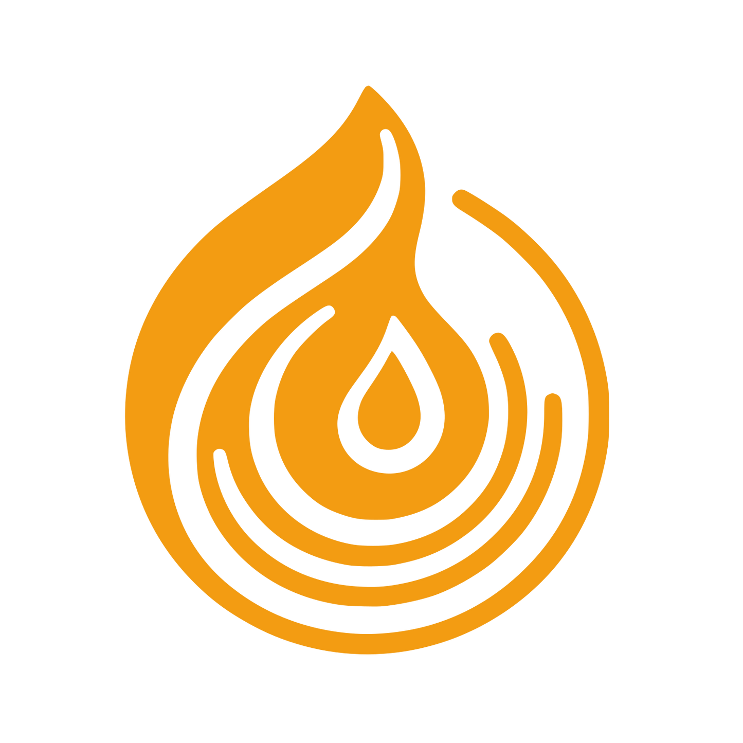 Flame and Drop Design Logo #F39C12