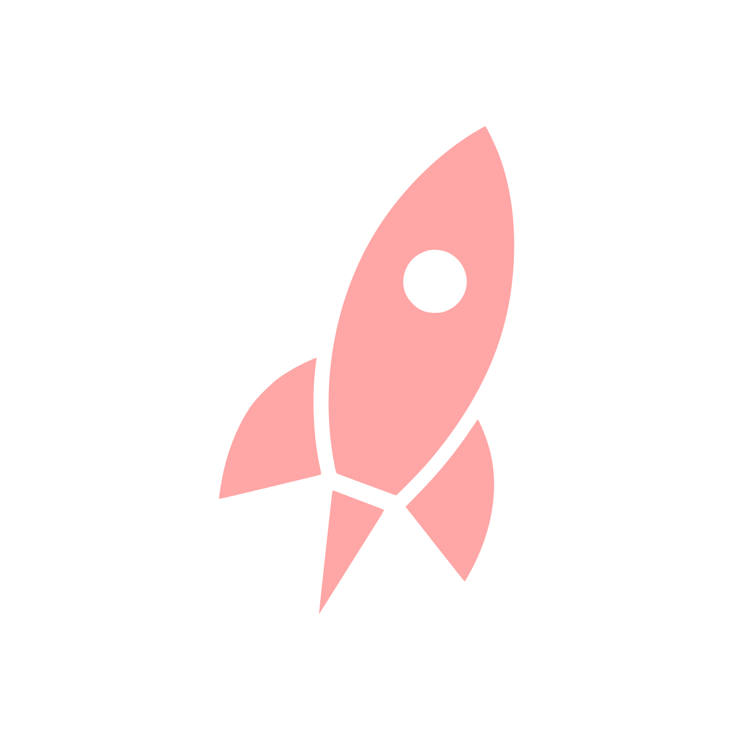 Rocket Ship Launch Logo #ffa6a6