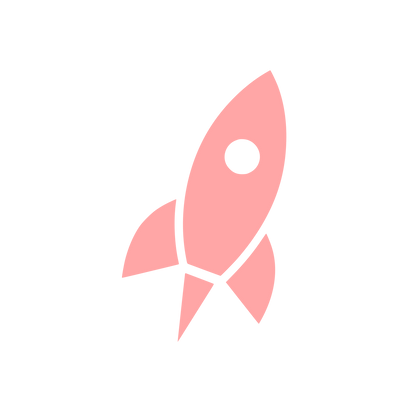 Rocket Ship Launch Logo #ffa6a6