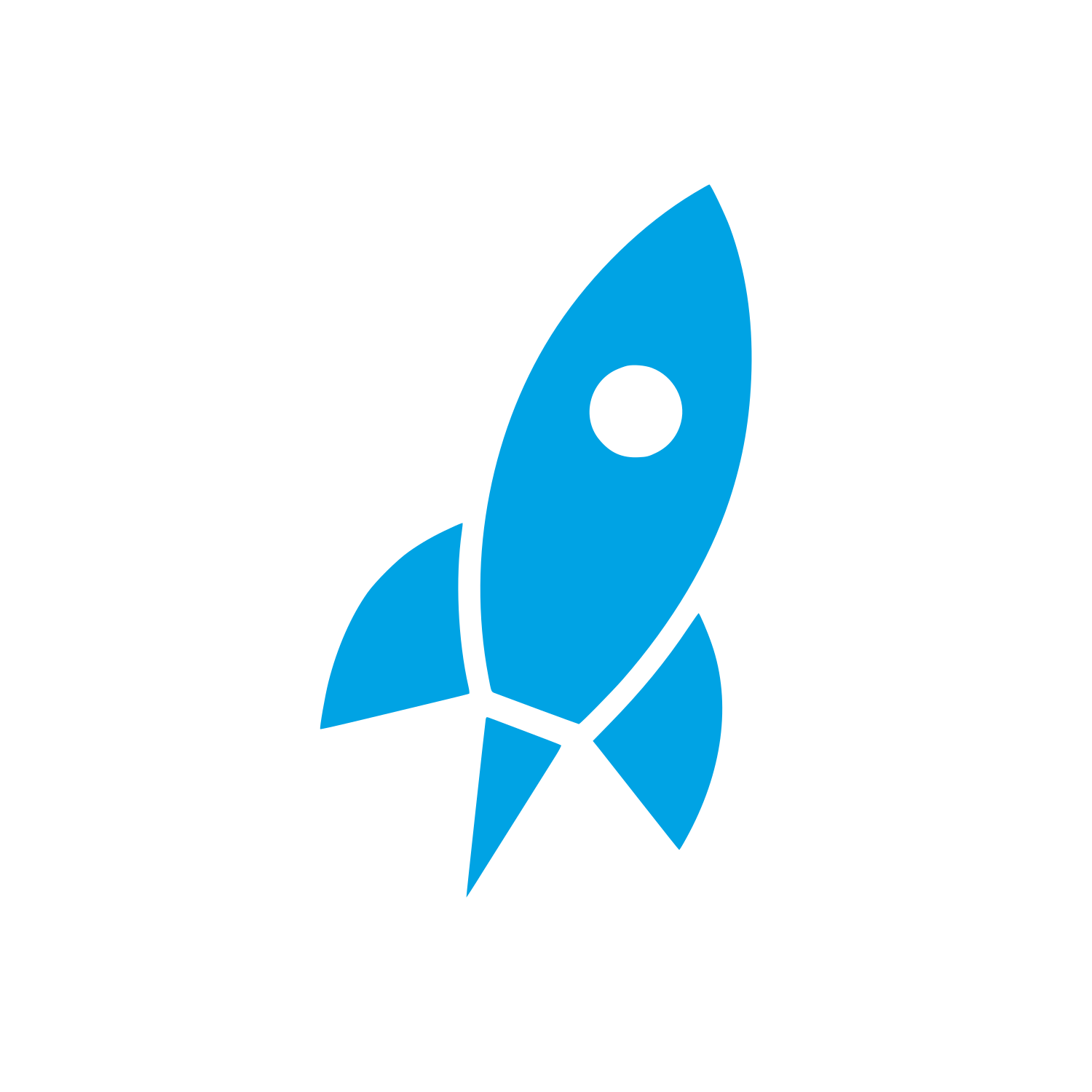 Rocket Ship Launch Logo #00a3e4