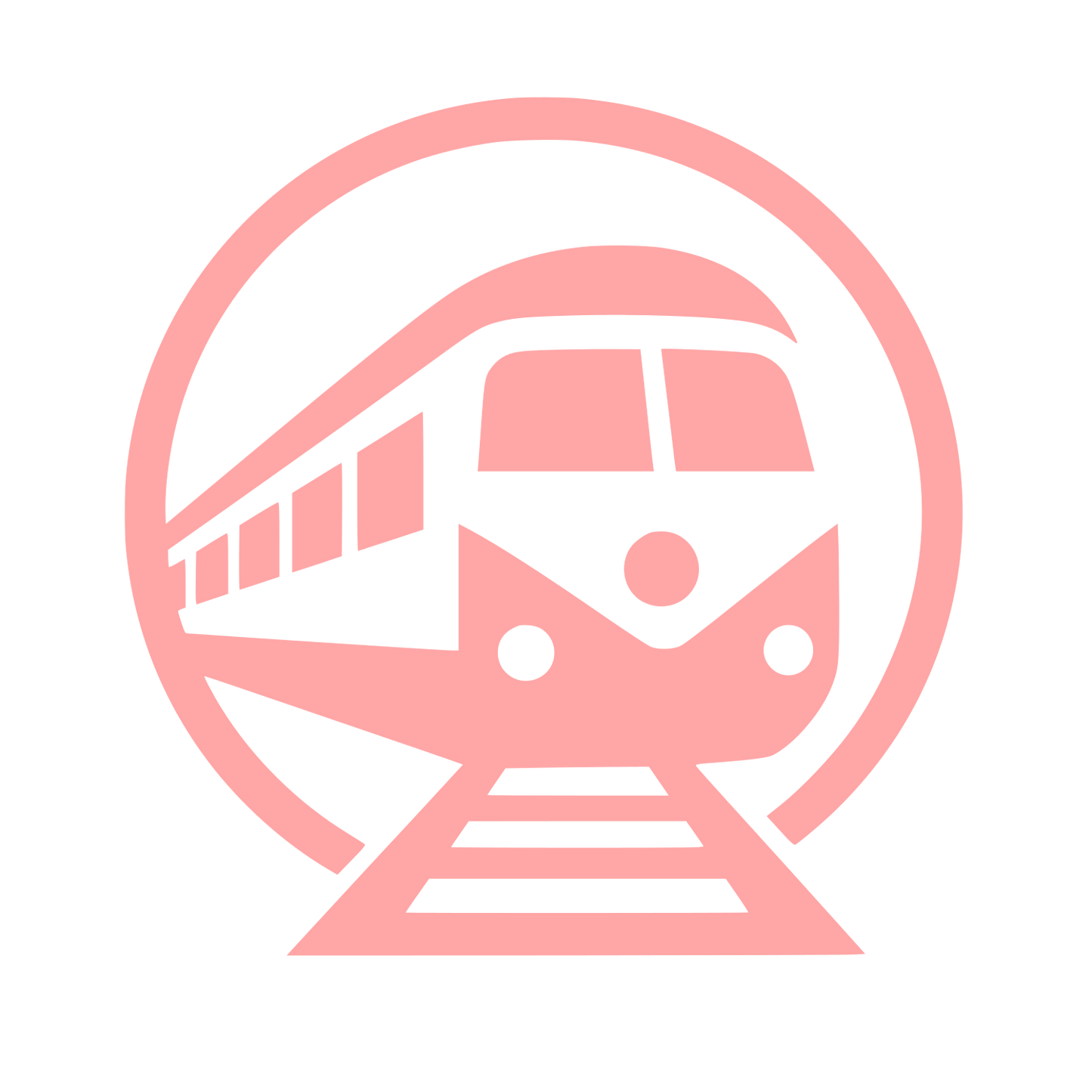 Train in Circle Logo #ffa6a6