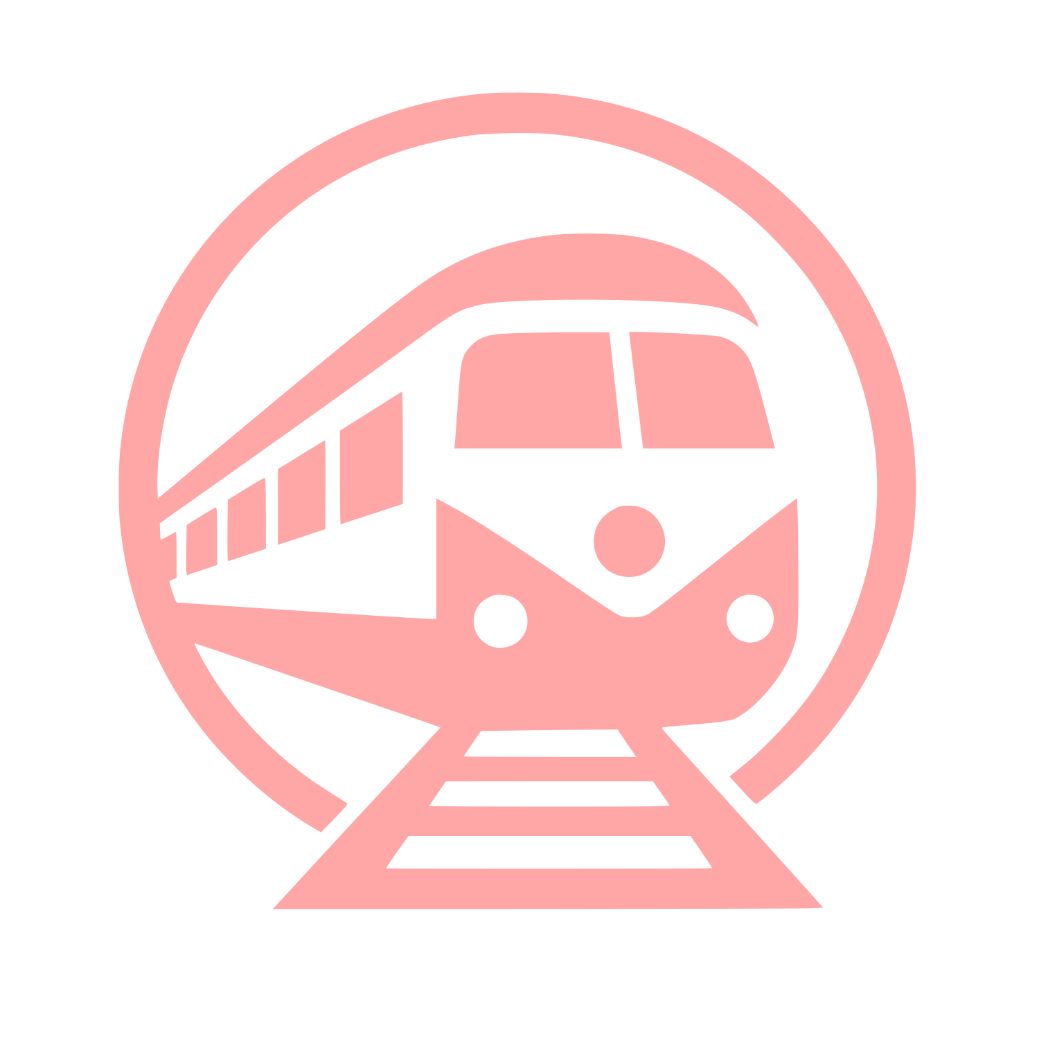 Train in Circle Logo #ffa6a6