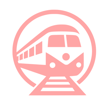Train in Circle Logo #ffa6a6