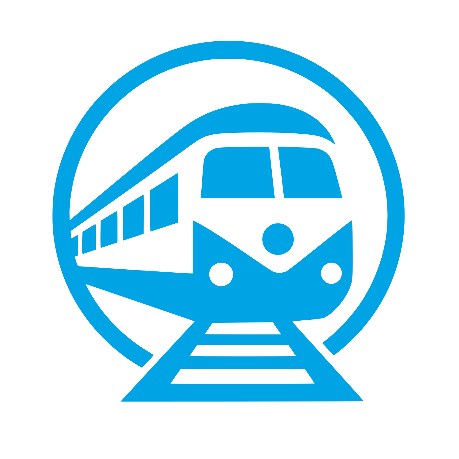 Train in Circle Logo #00a3e4