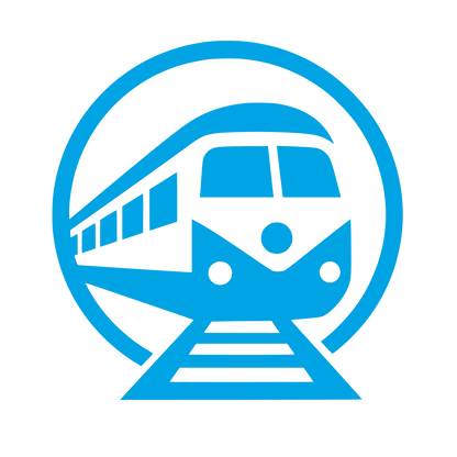 Train in Circle Logo #00a3e4