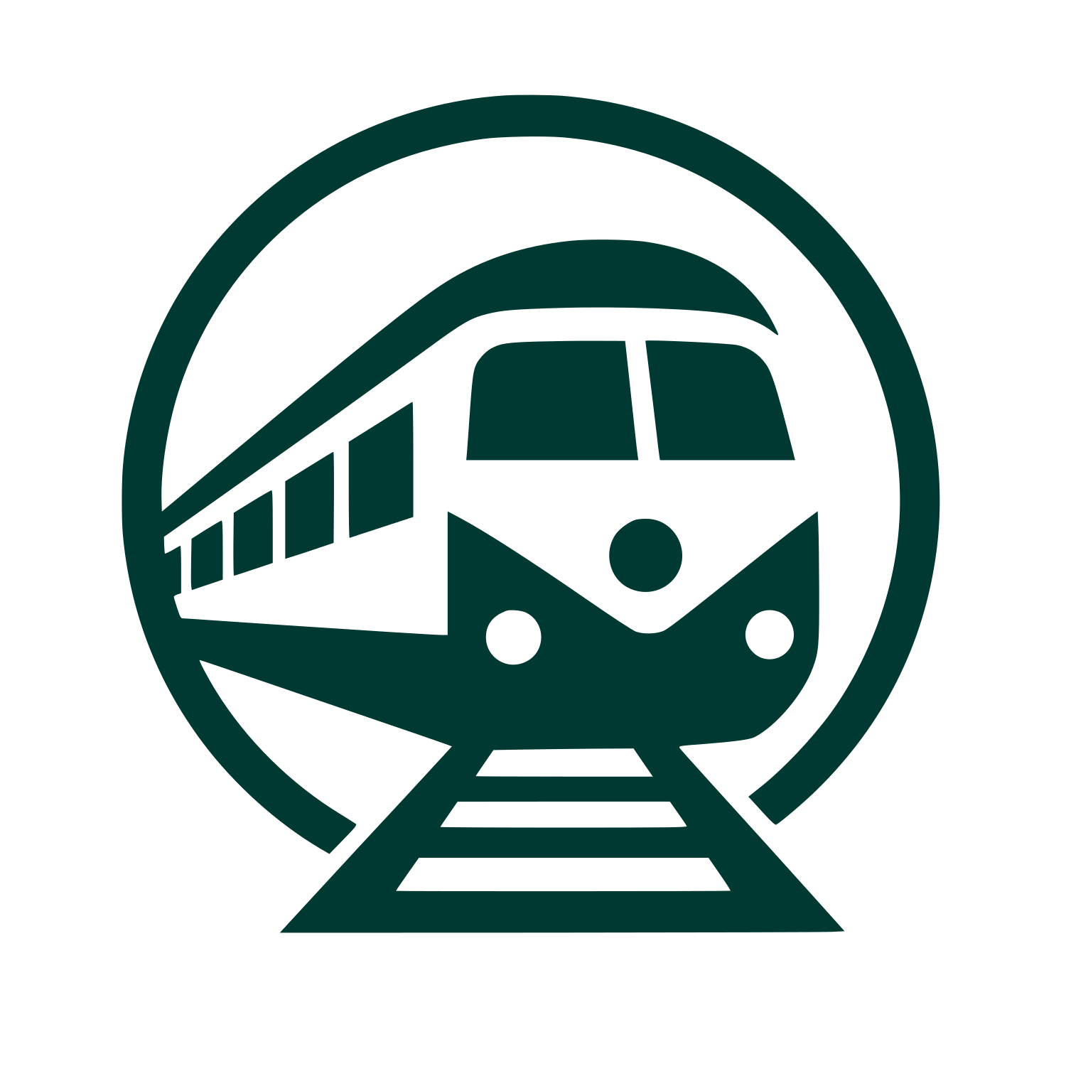 Train in Circle Logo #003932