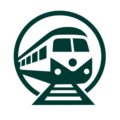 Train in Circle Logo #003932
