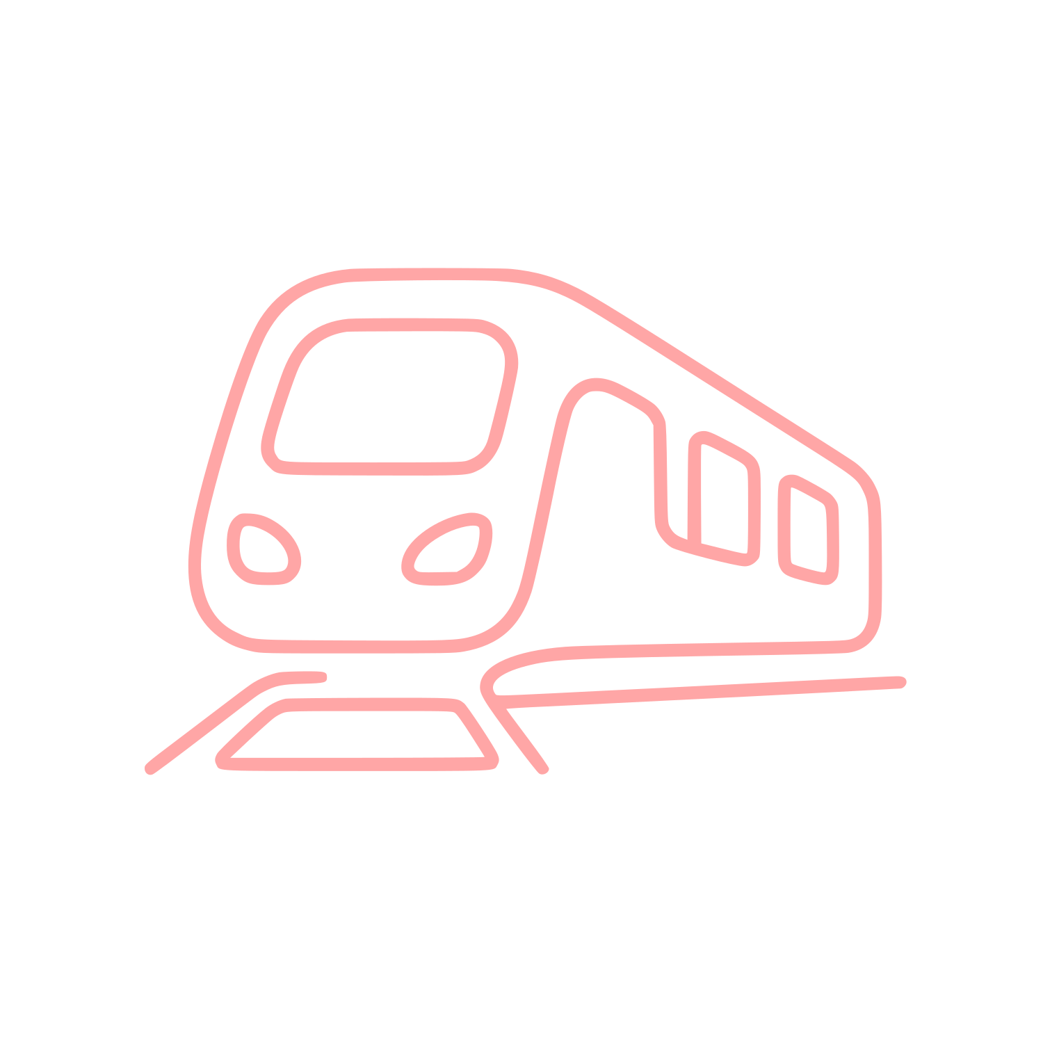 Train on Tracks Logo #ffa6a6