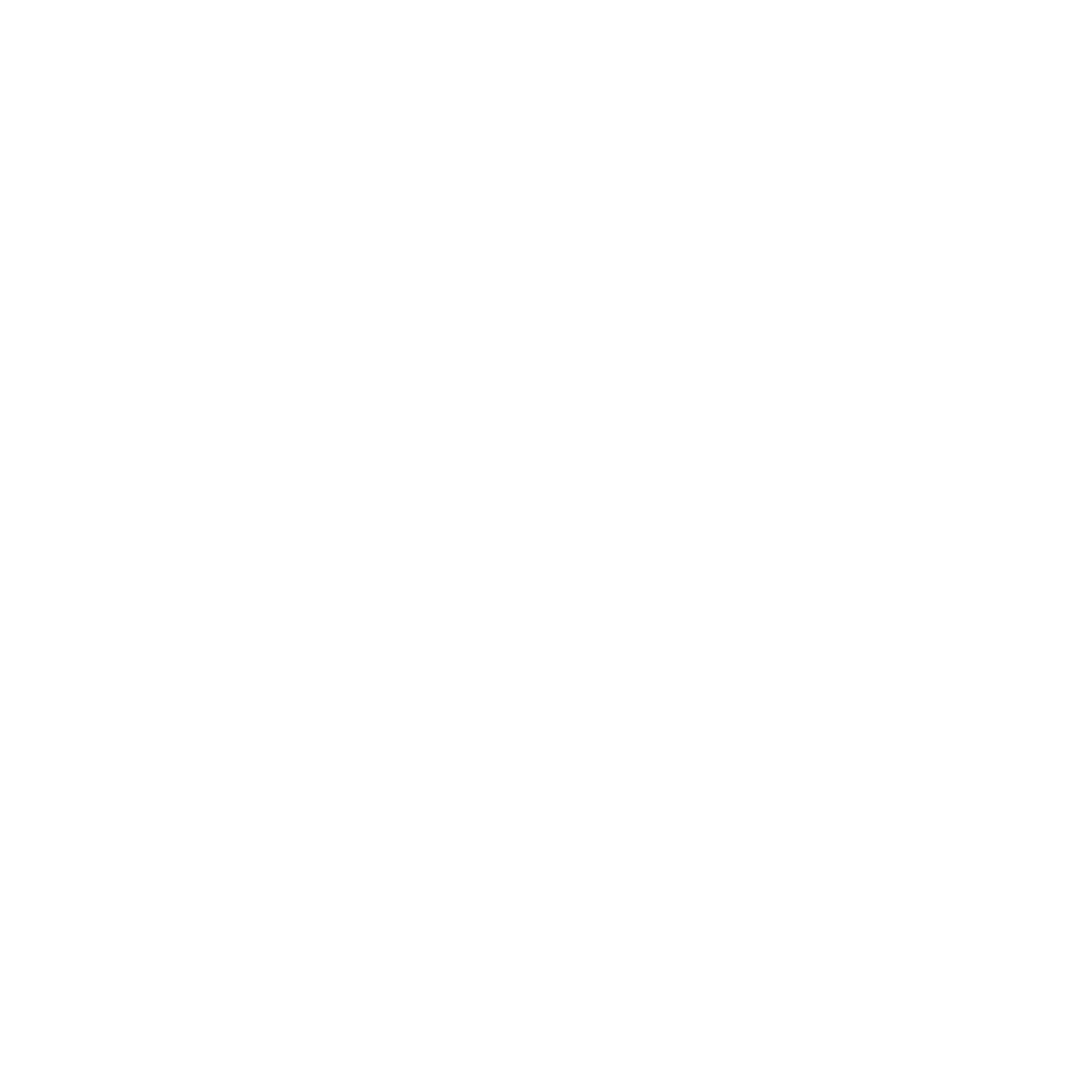 Train on Tracks Logo #ffffff