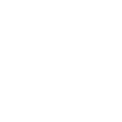 Train on Tracks Logo #ffffff