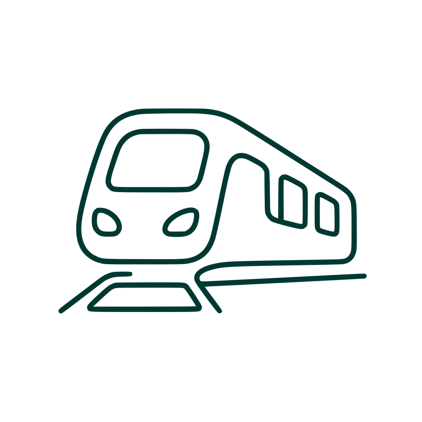 Train on Tracks Logo #003932