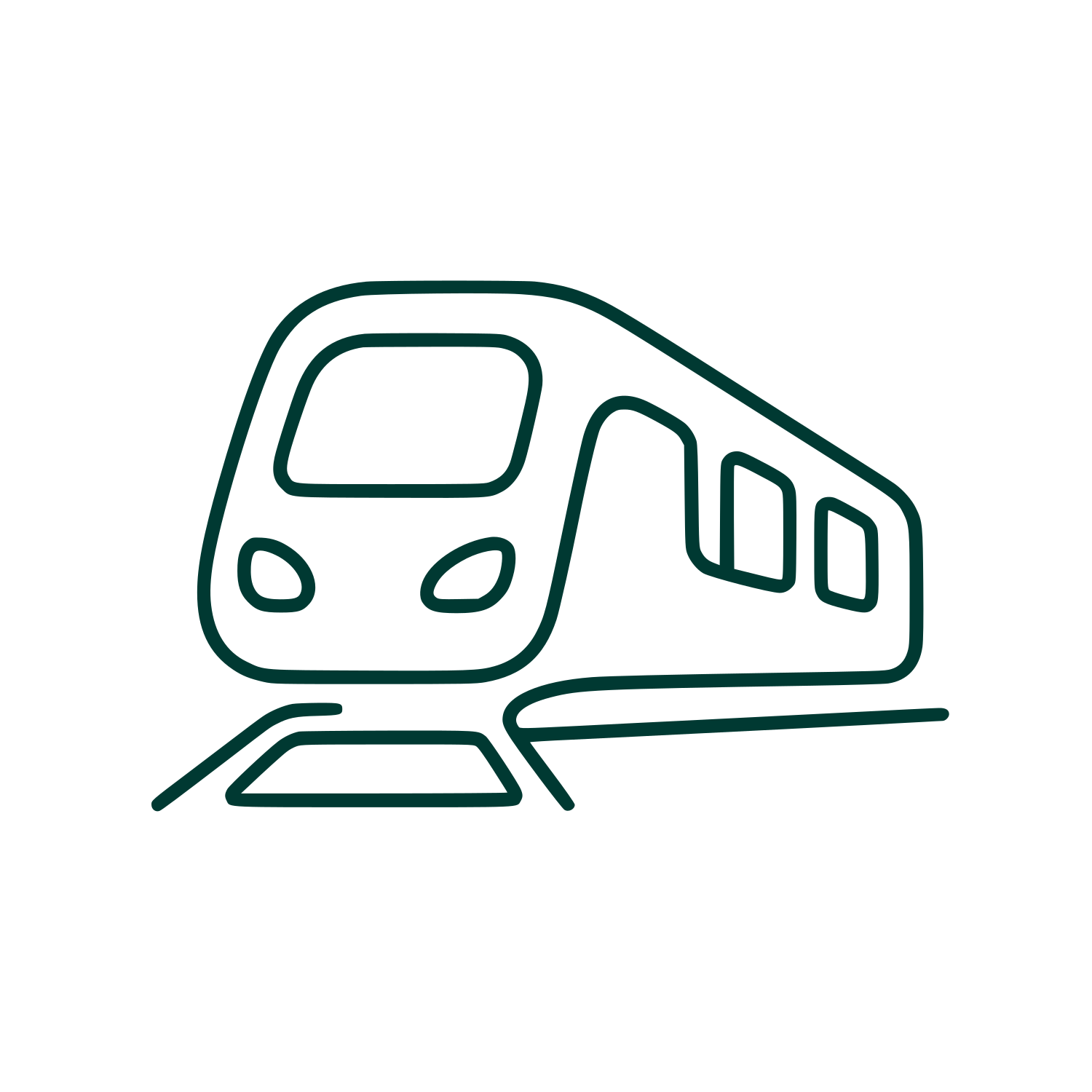 Train on Tracks Logo #003932