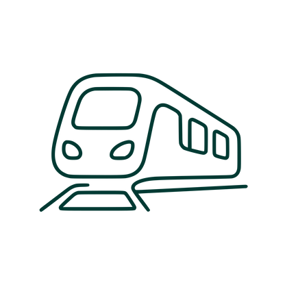 Train on Tracks Logo #003932