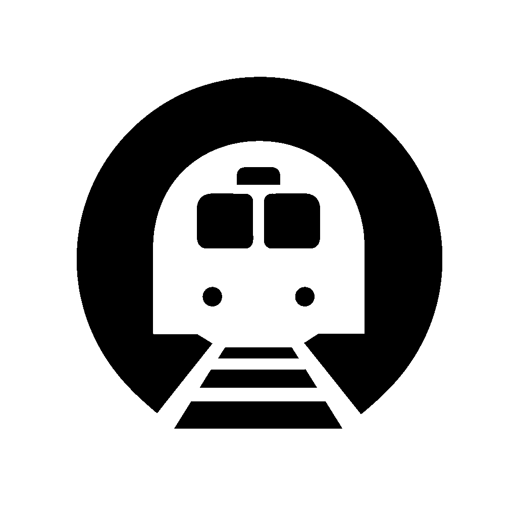 Subway Train Tunnel Logo