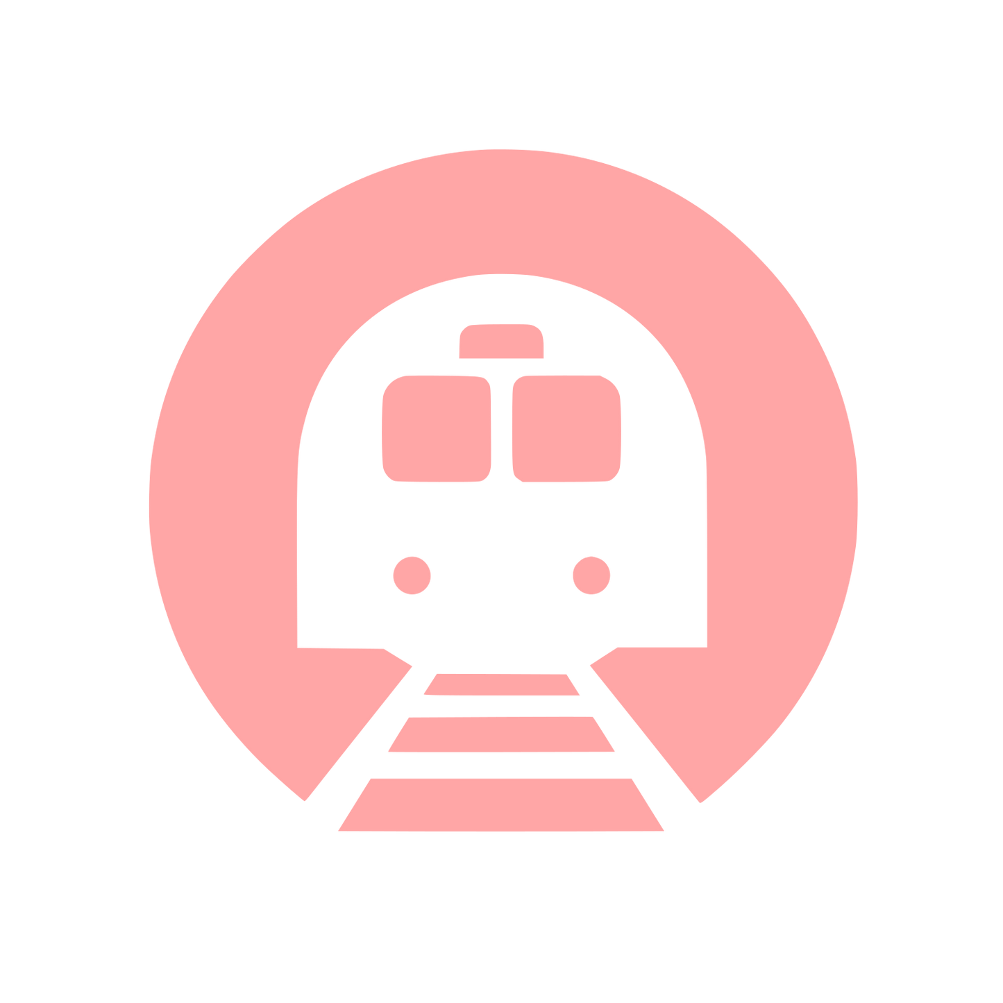 Subway Train Tunnel Logo #ffa6a6