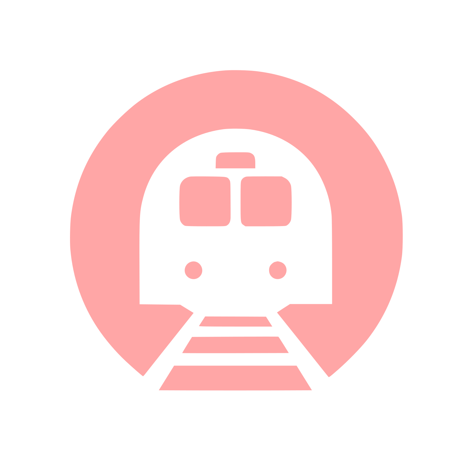 Subway Train Tunnel Logo #ffa6a6