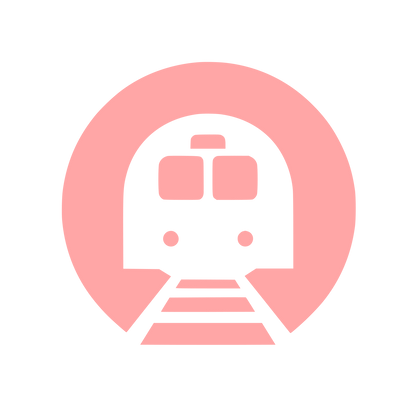 Subway Train Tunnel Logo #ffa6a6