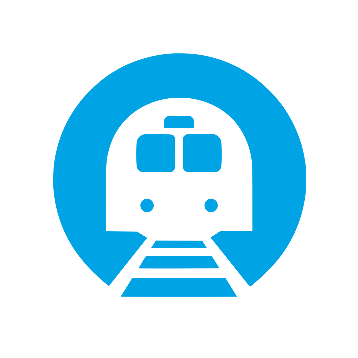 Subway Train Tunnel Logo #00a3e4