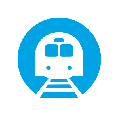 Subway Train Tunnel Logo #00a3e4