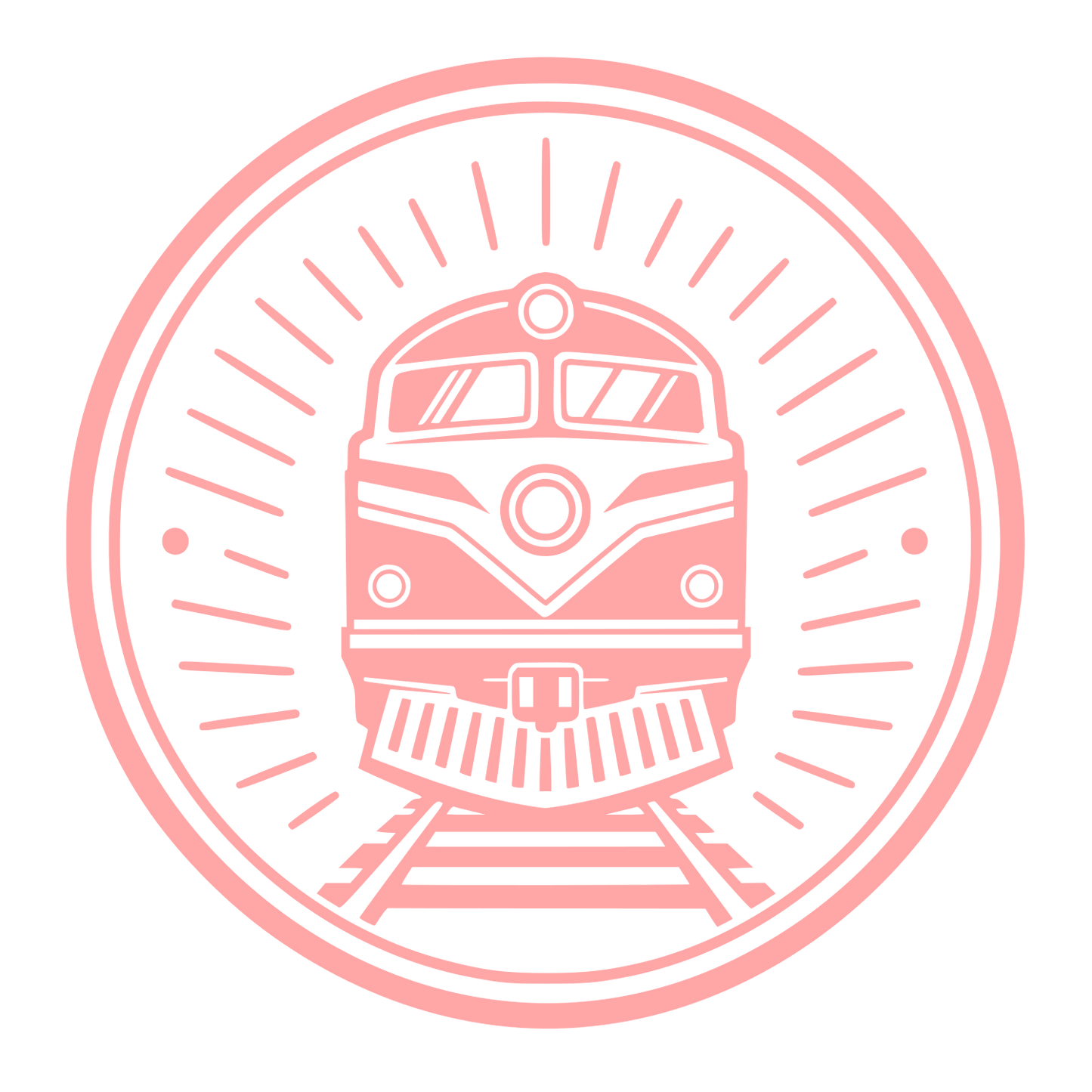 Train Front View Logo #ffa6a6