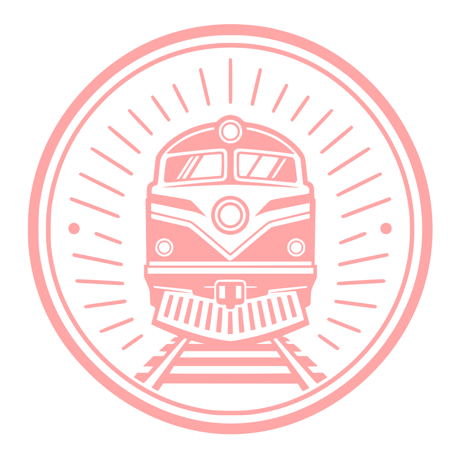 Train Front View Logo #ffa6a6