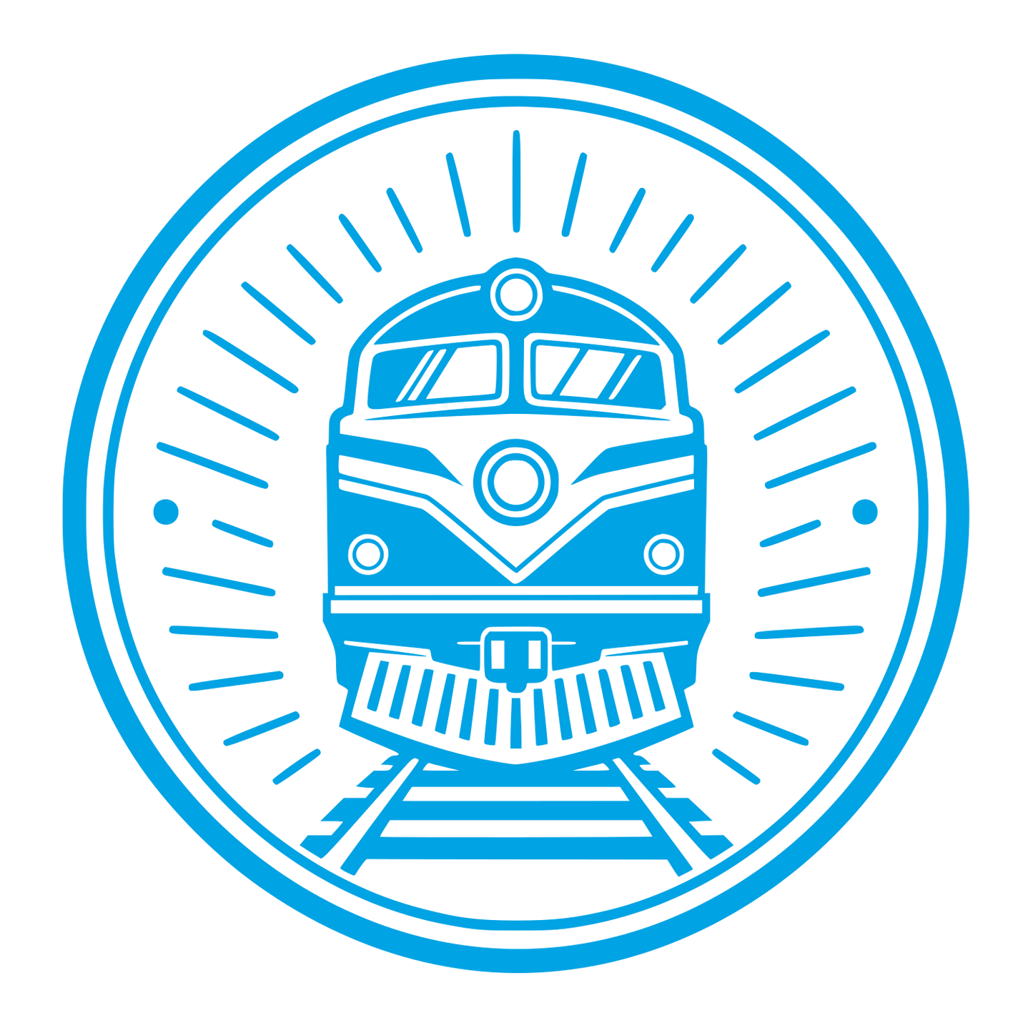 Train Front View Logo #00a3e4