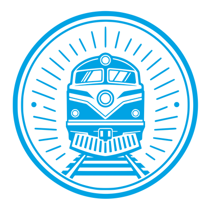 Train Front View Logo #00a3e4