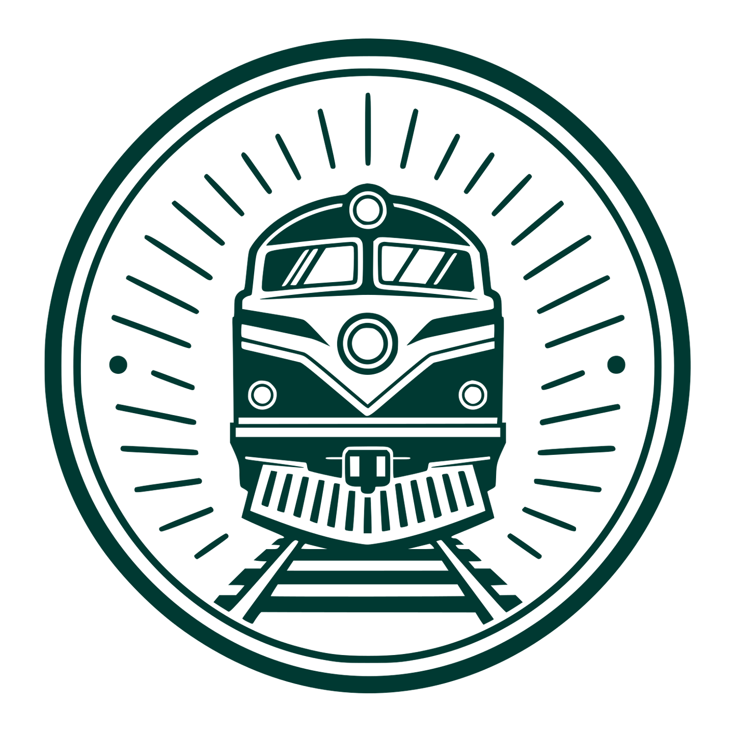 Train Front View Logo #003932