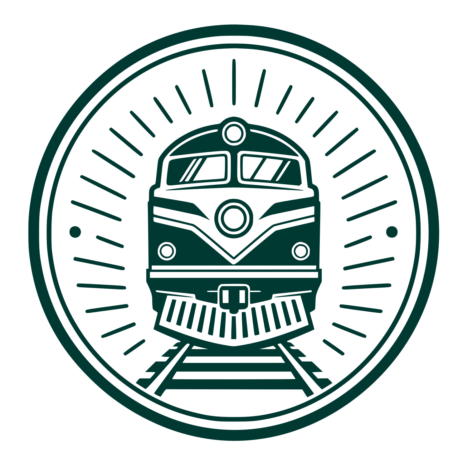 Train Front View Logo #003932