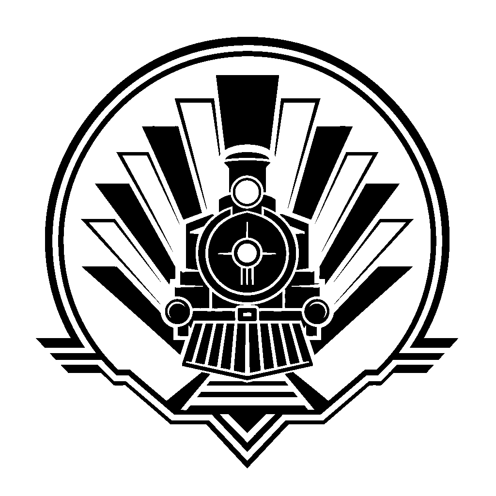 Steam Locomotive Circle Logo