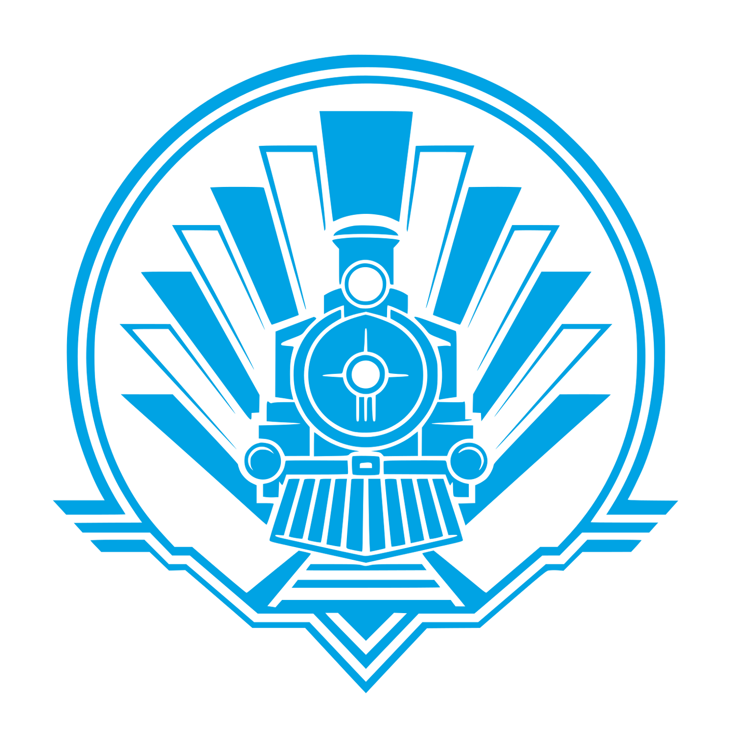 Steam Locomotive Circle Logo #00a3e4