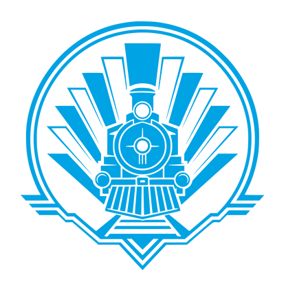 Steam Locomotive Circle Logo #00a3e4