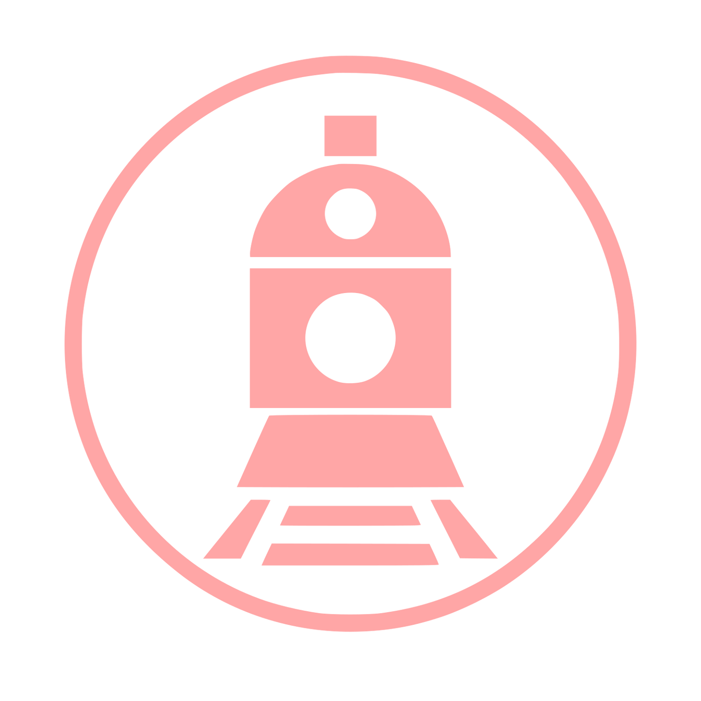 Train Front Circle Logo #ffa6a6