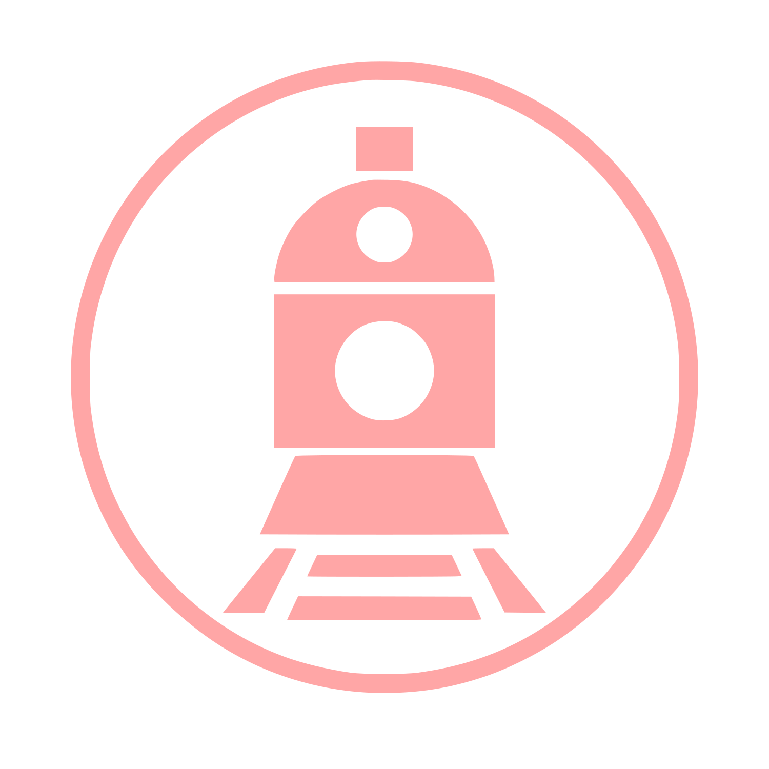 Train Front Circle Logo #ffa6a6