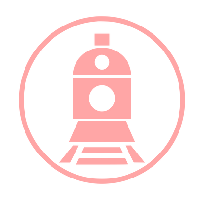 Train Front Circle Logo #ffa6a6