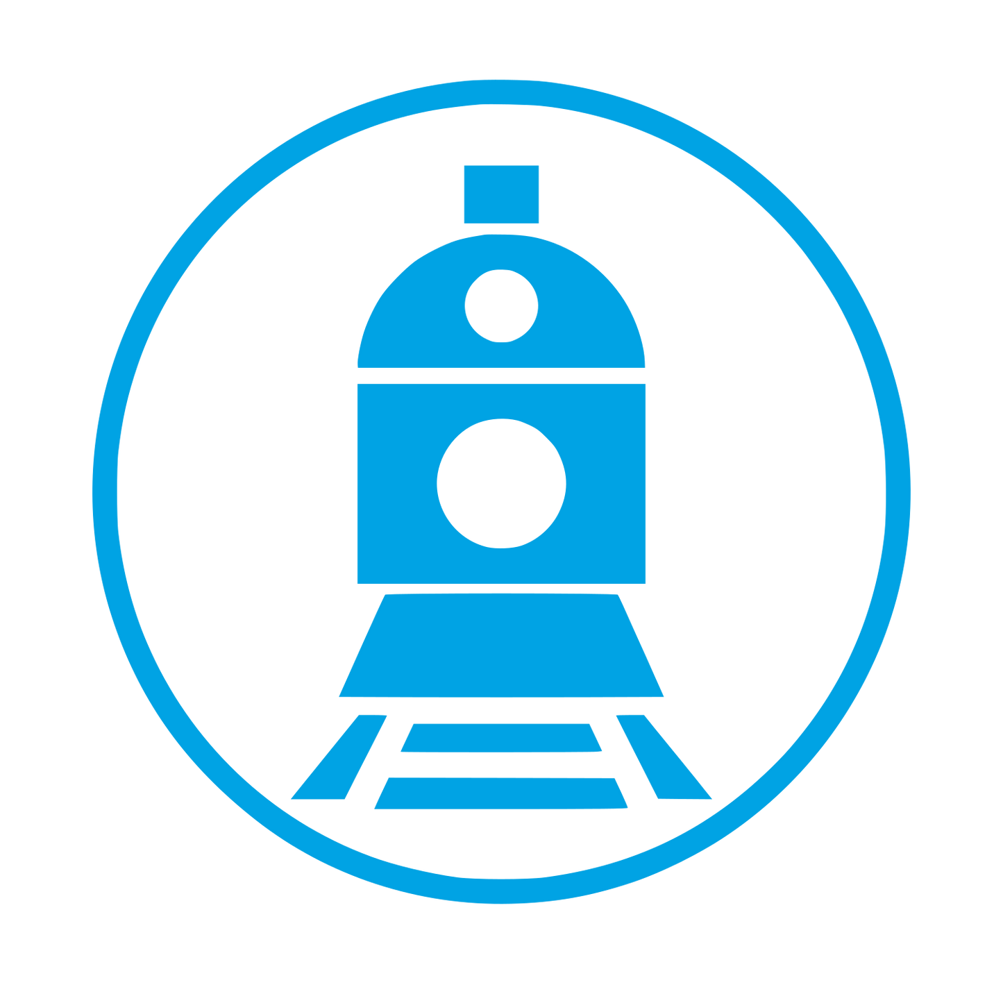 Train Front Circle Logo #00a3e4