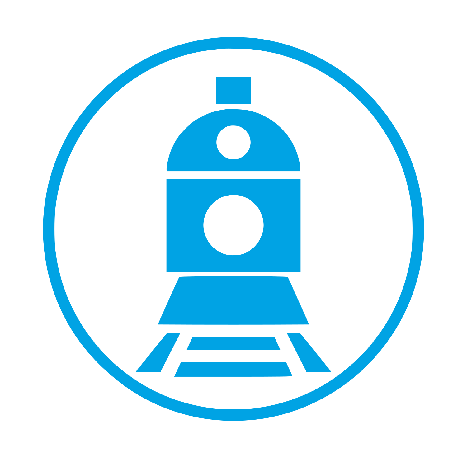 Train Front Circle Logo #00a3e4