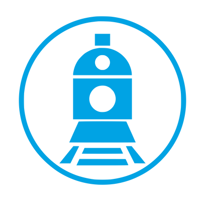 Train Front Circle Logo #00a3e4