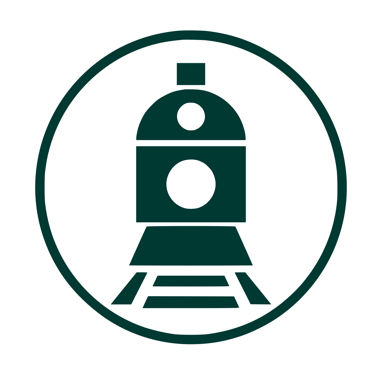 Train Front Circle Logo #003932