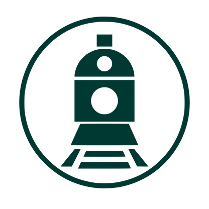 Train Front Circle Logo #003932