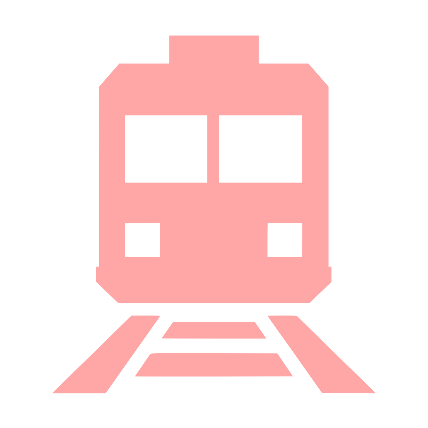 Train Front View Logo #ffa6a6