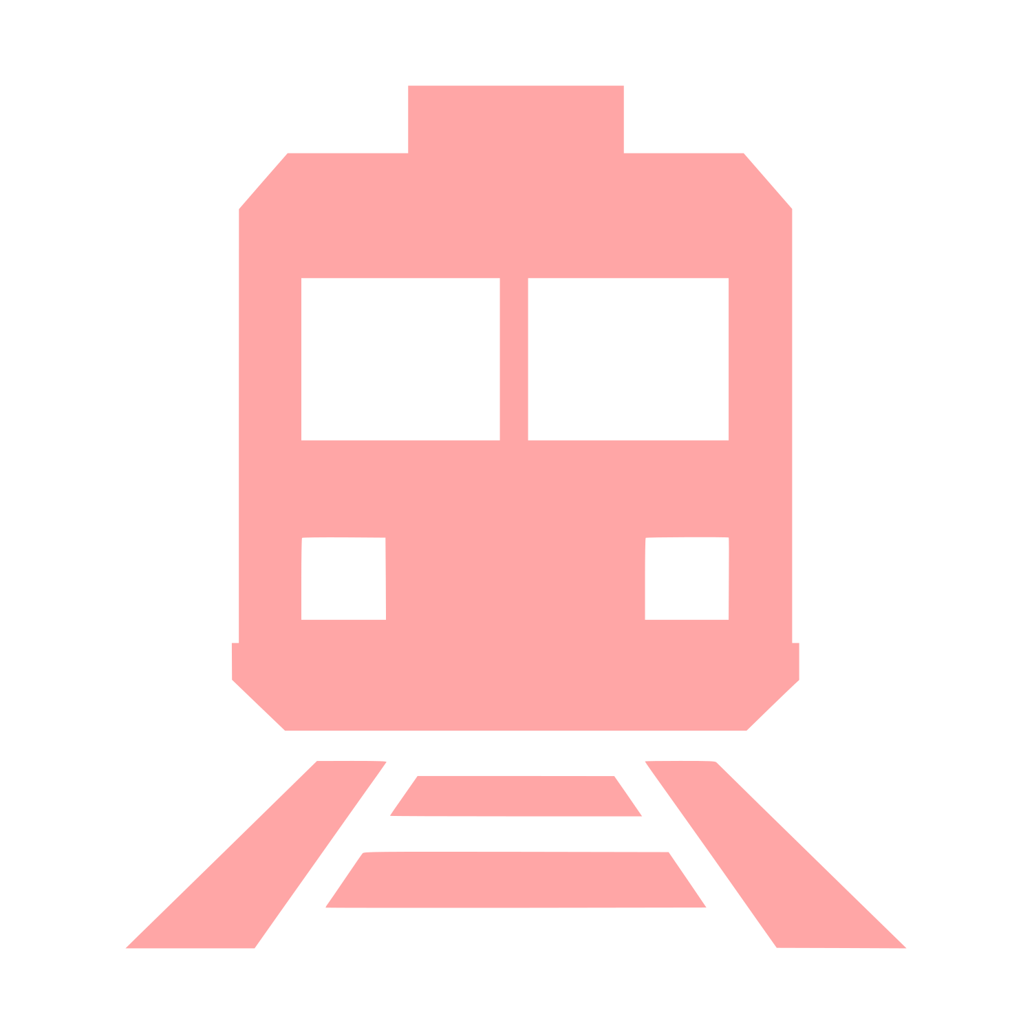 Train Front View Logo #ffa6a6