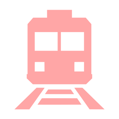 Train Front View Logo #ffa6a6