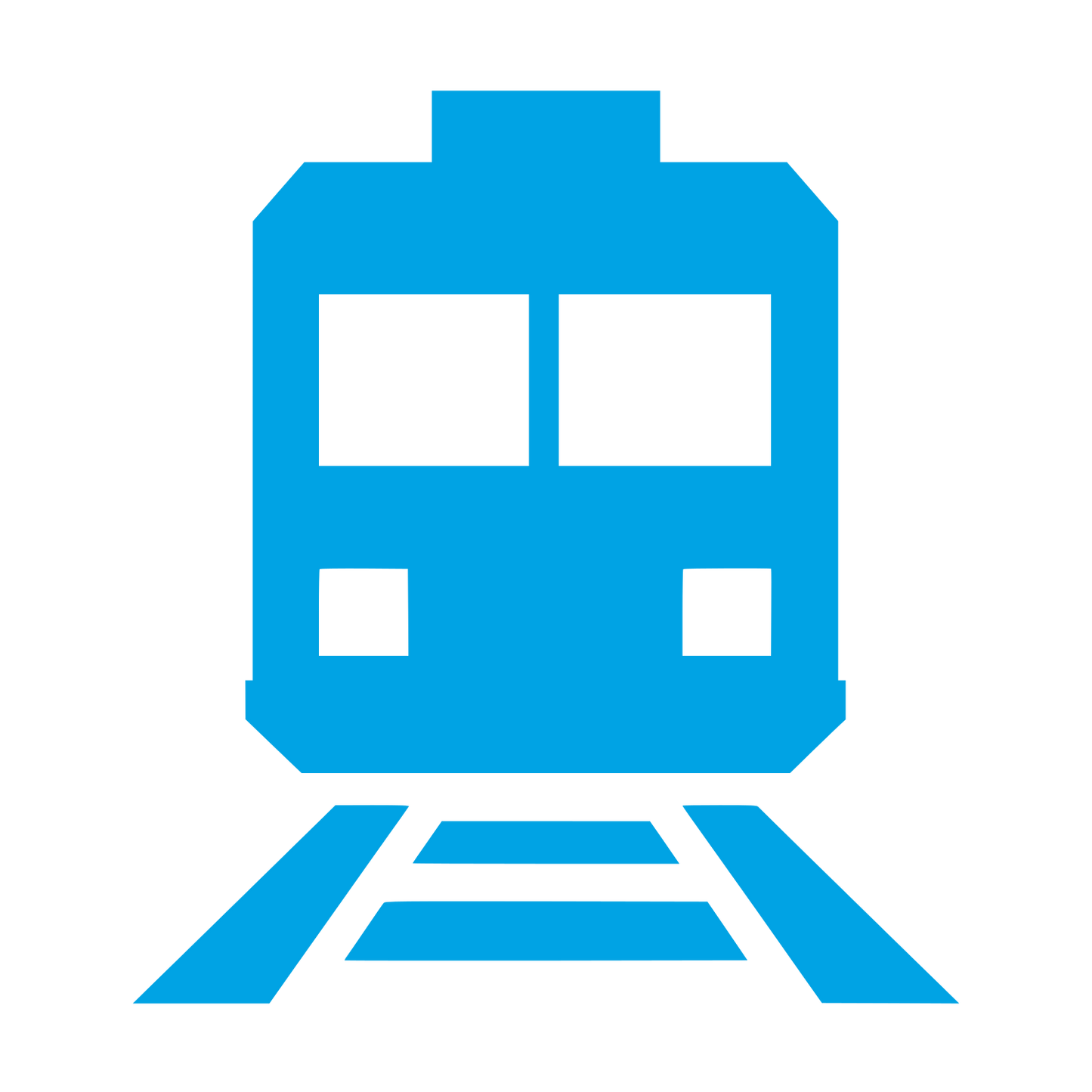 Train Front View Logo #00a3e4