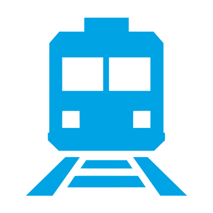 Train Front View Logo #00a3e4