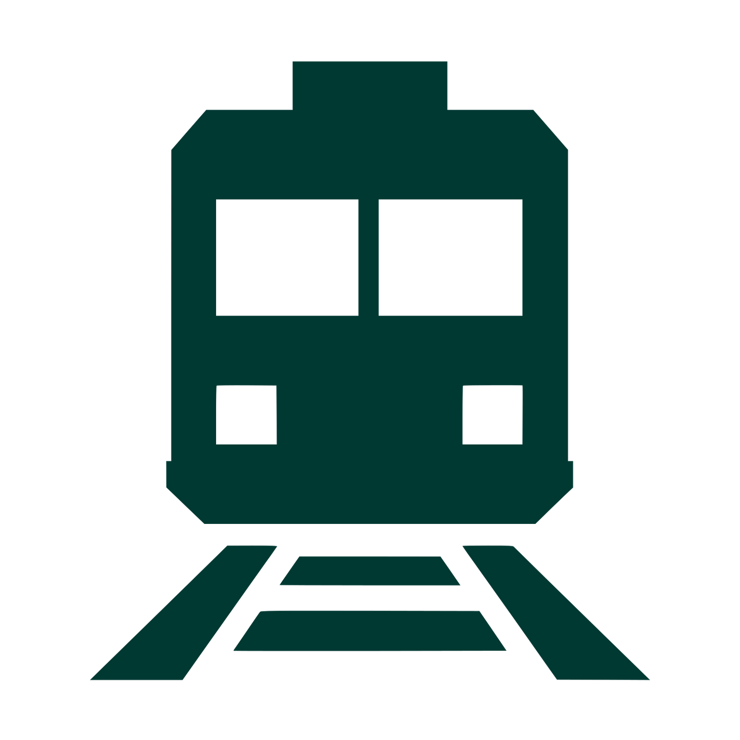 Train Front View Logo #003932