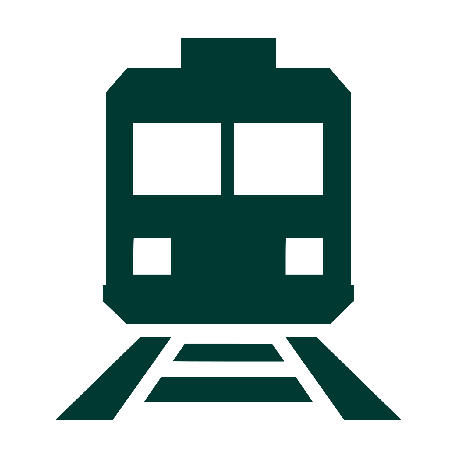 Train Front View Logo #003932